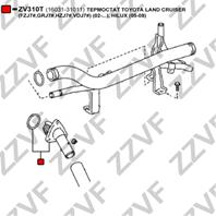 ТЕРМОСТАТ TOYOTA LAND CRUISER (FZJ7 GRJ7 HZJ7 VDJ7) (02-...)  HILUX (05-08)