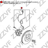 Ступица переднего колеса infiniti qx80/qx56 (z62) (10-...)