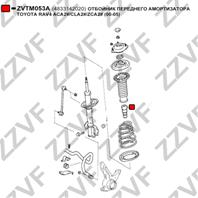 Отбойник переднего амортизатора toyota rav4 aca2/cla2/zca2 (00-05)