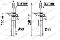 Амортизатор подвески передн AUDI: A3 1.2TFSI-2.0TDI 12-  VW: GOLF VII 1.0TSI-2.0TDI 12-  SEAT: LEON 