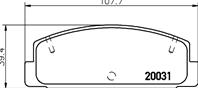 Колодки тормозные дисковые задние 8DB355016761 от компании HELLA