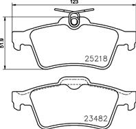 Колодки тормозные дисковые задние 8DB355015741 от фирмы HELLA