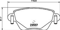 Колодки тормозные дисковые задние 8DB355012211 от производителя HELLA