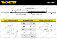 Амортизатор капота MERCEDES-BENZ: C-CLASS (W203) 3.5/C 180 (203.035)/C 180 Kompressor (203.046)/C 2...