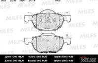 Колодки тормозные дисковые передние E100162 от фирмы MILES