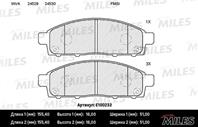 Колодки передние (mitsubishi pajero sport/montero sport 08&gt/l200 05&gt) e100233
