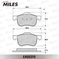 Колодки тормозные (Новая смесь) передние (ПОДХОДИТ ДЛЯ VOLVO S60/S70/S80/V70/XC70 00-) (без датчика) E400310