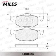 Колодки тормозные (Новая смесь) FORD MAVERICK 03&gt/MAZDA TRIBUTE 00&gtпередние  E400374