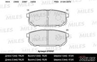 MILES E110167 Колодки тормозные KIA SORENTO (JC) 2.4-3.5 02- задние