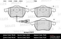 MILES E100111 Колодки тормозные FORD GALAXY 95-06/VW SHARAN 95-10 передние