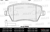 Колодки тормозные дисковые передние E100108 от фирмы MILES