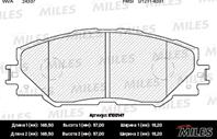 Колодки тормозные дисковые передние E100147 от фирмы MILES