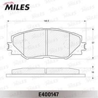 Колодки тормозные (Новая смесь) TOYOTA RAV 4 05&gt передние  E400147