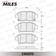 Колодки тормозные (Новая смесь) TOYOTA COROLLA/PRIUS/YARIS 1.0-1.6 99- передние  E400210