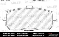 MILES E110192 Колодки тормозные NISSAN ALMERA 95-/MAXIMA 95-/PRIMERA 90-98/SUNNY 87-95 задние