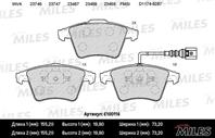 MILES E100116 Колодки тормозные VOLKSWAGEN T5/MULTIVAN 03&gt R16 передние