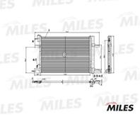 MILES ACCB014 Конденсер OPEL ASTRA J 1.4-1.7 09-