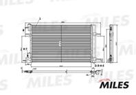 MILES ACCB017 Конденсер OPEL ASTRA J / CHEVROLET CRUZE 1.4T/1.6T/2.0D 09-