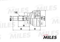 ШРУС VW CADDY II/SKODA FELICIA/FAVORIT 1.3-1.9D 94-01 нар.