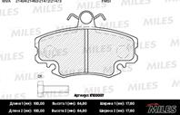MILES E100007 Колодки тормозные RENAULT LOGAN 04-/SANDERO 08-/CLIO 91- передние без датчика