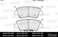 MILES E110062 Колодки тормозные HYUNDAI SOLARIS 10-/SONATA V (NF) 05-/KIA SOUL 09- задние