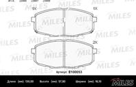 MILES E100053 Колодки тормозные HYUNDAI i30 07-/KIA СEED 07-/CARENS 02- передние