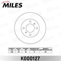 Диск тормозной mitsubishi carisma 1.6/1.9 95-06/colt 92-05/lancer 92-03 передний k000127