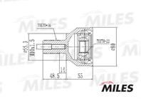 ШРУС MAZDA 3 I 1.3-2.0 03-09 нар.