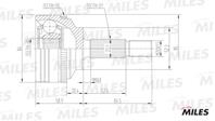 MILES GA20387 ШРУС RENAULT CLIO 1.2-1.6 98- нар.(ABS)