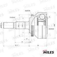 ШРУС VOLVO 850/C70/S70/V70 2.0-2.5TDI 93-05 нар. +ABS