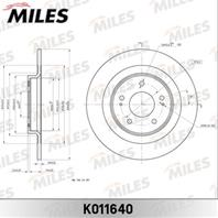 Диск тормозной задний MITSUBISHI OUTLANDER III/ASX 12- K011640