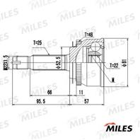 ШРУС HYUNDAI GETZ 1.1-1.6 02-11 нар. +ABS  GA20705