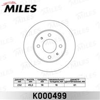 Диск тормозной nissan almera (n15) 1.4 95-00 передний вент.d=232мм. k000499