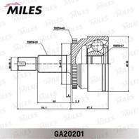 Шрус подходит для land rover discovery/range rover 2.7-4.4 04- нар.(abs) ga20201