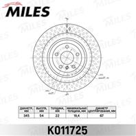 Диск тормозной MERCEDES ML W166 задний D345мм K011725