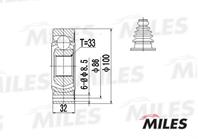 ШРУС AUDI 80/90/SKODA/VW PASSAT II-IV 1.8-2.8 81-97 внутр.