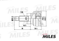 MILES GA20226 ШРУС MAZDA 626 1.8 97- нар.