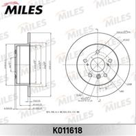 Диск тормозной задний TOYOTA CAMRY (V40  V50) K011618