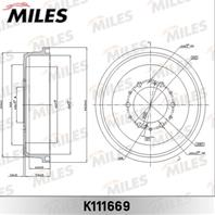 Барабан тормозной TOYOTA 4RUNNER 2.4-3.4 86-97/HIACE 84-89/HILUX 2.2-2.5 88- K111669