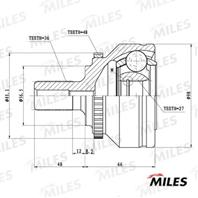 Шрус volvo s40 i/s60 i/s70 i/s80 i 1.6-2.5t 95-09 нар. +abs