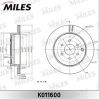 Диск тормозной задний nissan pathfinder (r51) d=307.6мм k011600