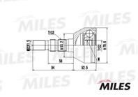 MILES GA20353 ШРУС OPEL ASTRA H/ZAFIRA B 1.2-1.6 04- нар.