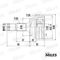 ШРУС PEUGEOT C4/PEUGEOT 1.4-1.6 02- нар. (ABS) GA20384