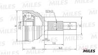 MILES GA20396 ШРУС RENAULT MEGANE 1.4-1.6 03- нар.