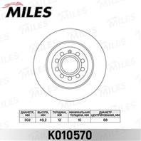 Диск тормозной audi a6 2.0-4.2 04- задний d=302мм. k010570