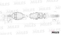 MILES GC02117 Привод в сборе RENAULT MEGANE II 1.6 02-09 прав.