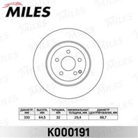 Диск тормозной mercedes w211 280-500 02-/c219 280-500 04- передний вент.d=330мм. k000191