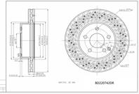 Диск тормозной MERCEDES W204/W212 09- передний D 295мм.с перфорацией