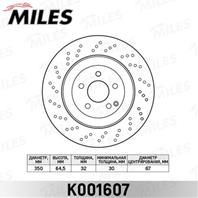 Диск тормозной mercedes w221/c216/r230 передний d=350мм.с перфорацией k001607