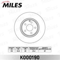 Диск тормозной mercedes w211 280-500/c219 320-500 передний d=312мм. k000190